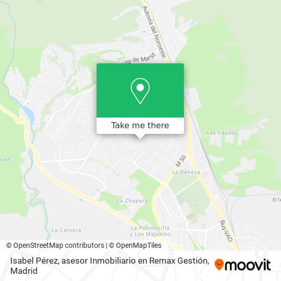 Isabel Pérez, asesor Inmobiliario en Remax Gestión map