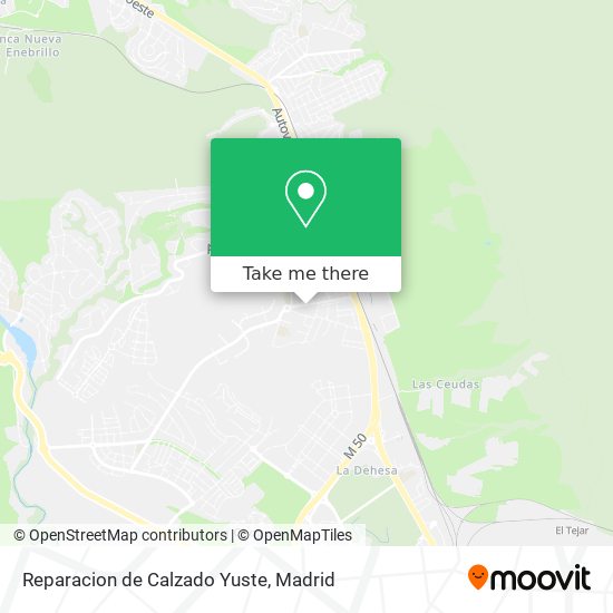 mapa Reparacion de Calzado Yuste