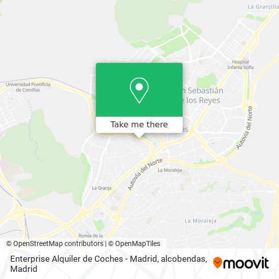 Enterprise Alquiler de Coches - Madrid, alcobendas map