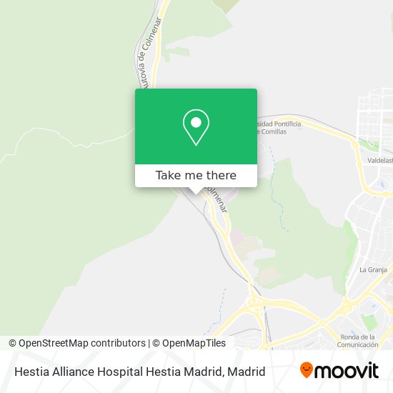 Hestia Alliance Hospital Hestia Madrid map