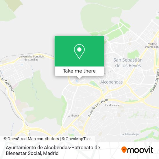 mapa Ayuntamiento de Alcobendas-Patronato de Bienestar Social