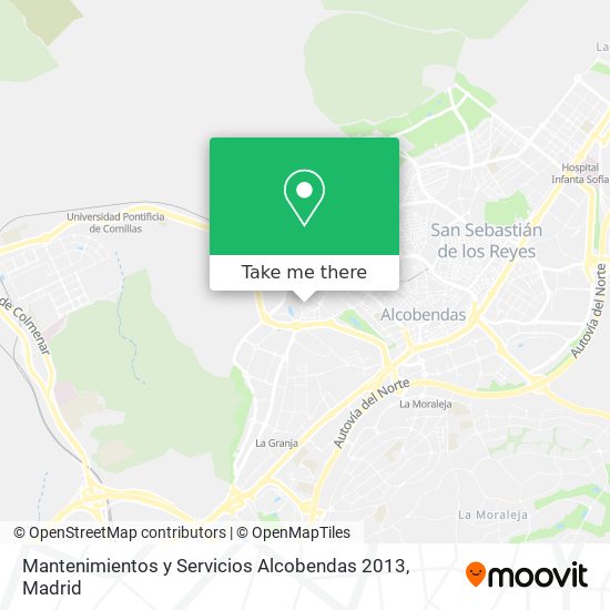 mapa Mantenimientos y Servicios Alcobendas 2013