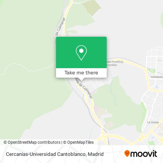 Cercanías-Universidad Cantoblanco map