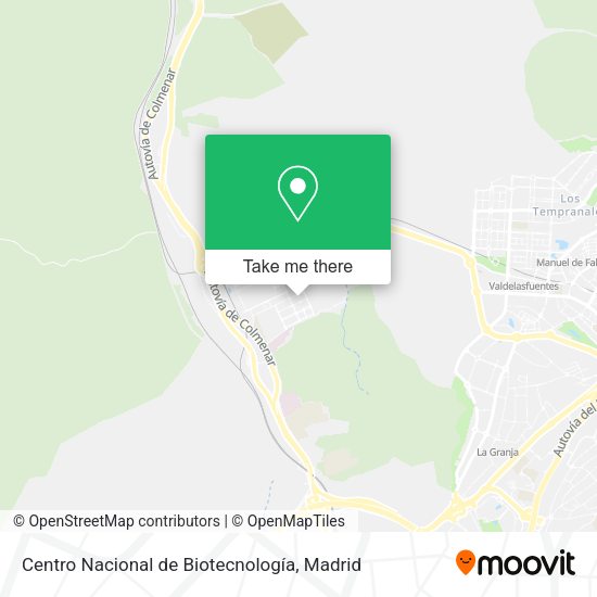 Centro Nacional de Biotecnología map