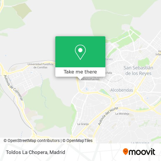 Toldos La Chopera map