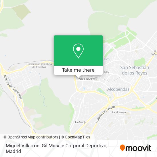 mapa Miguel Villarroel Gil Masaje Corporal Deportivo