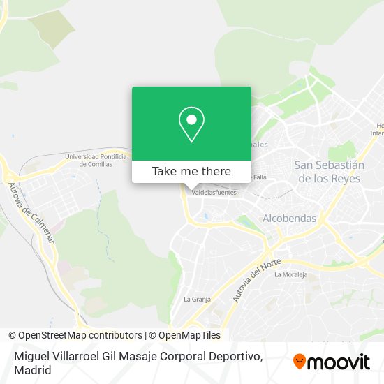 Miguel Villarroel Gil Masaje Corporal Deportivo map