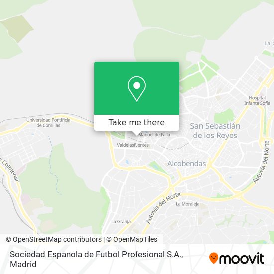 Sociedad Espanola de Futbol Profesional S.A. map