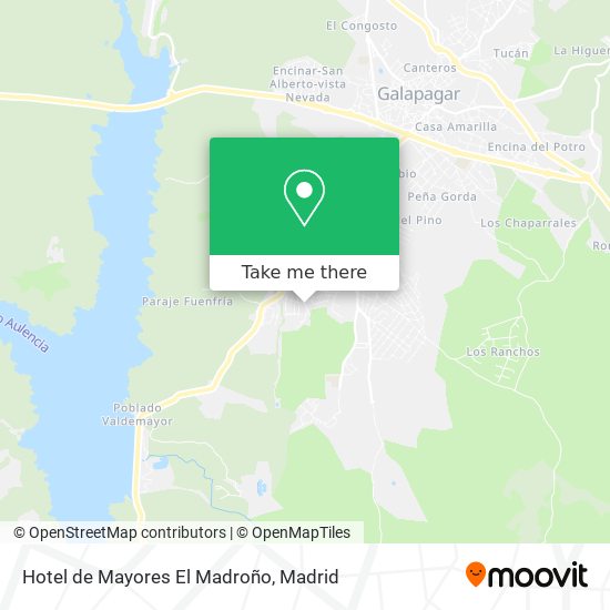 Hotel de Mayores El Madroño map