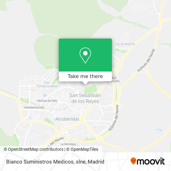 Bianco Suministros Medicos, slne map