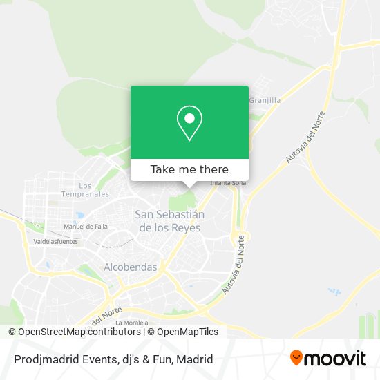 Prodjmadrid Events, dj's & Fun map