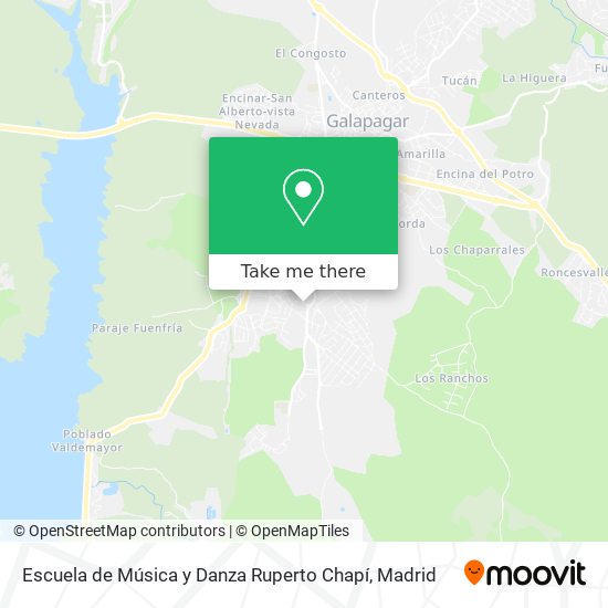 mapa Escuela de Música y Danza Ruperto Chapí