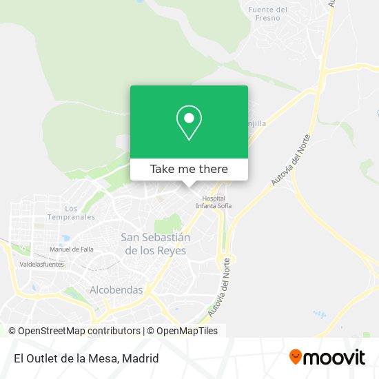 mapa El Outlet de la Mesa