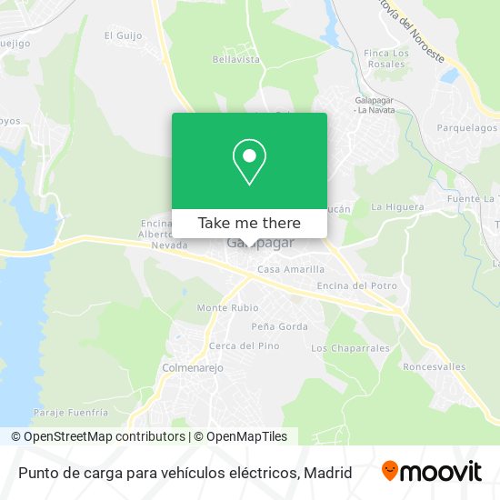 Punto de carga para vehículos eléctricos map