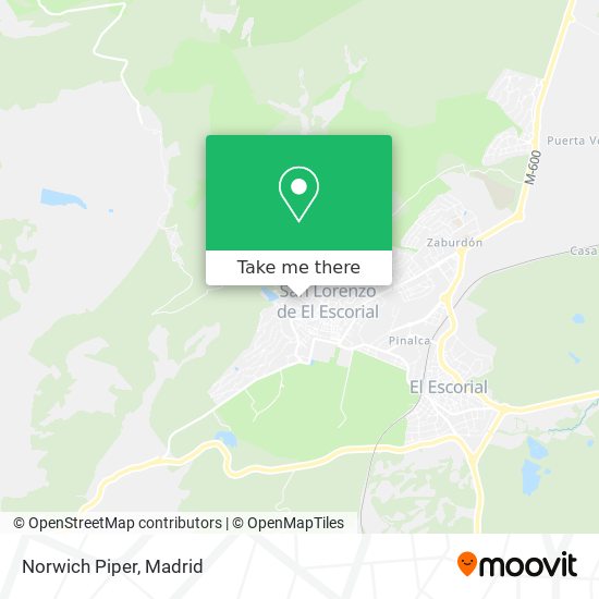 mapa Norwich Piper