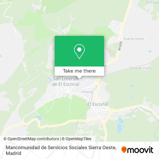 Mancomunidad de Servicios Sociales Sierra Oeste map
