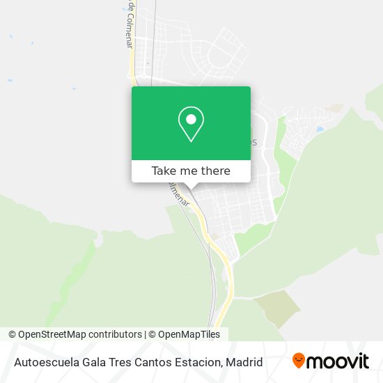 mapa Autoescuela Gala Tres Cantos Estacion