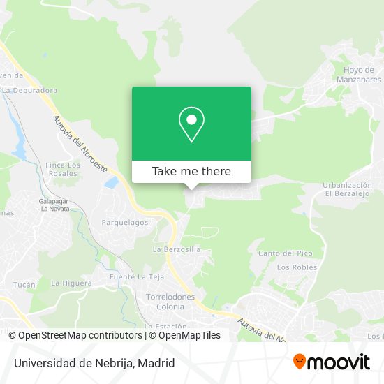 Universidad de Nebrija map