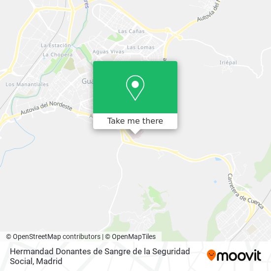 mapa Hermandad Donantes de Sangre de la Seguridad Social