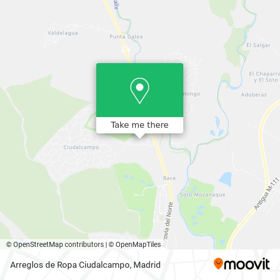 mapa Arreglos de Ropa Ciudalcampo