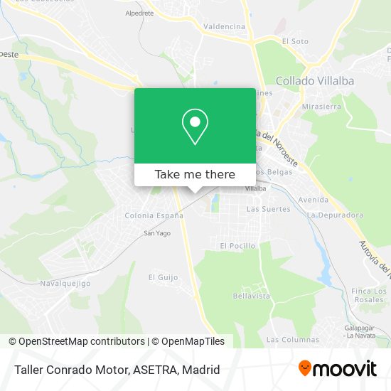 mapa Taller Conrado Motor, ASETRA