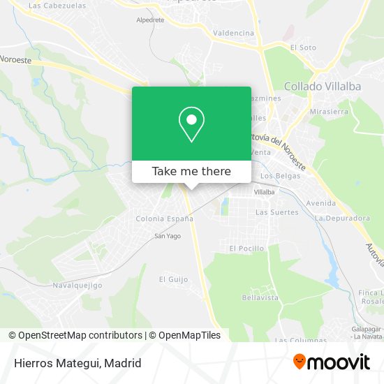 Hierros Mategui map