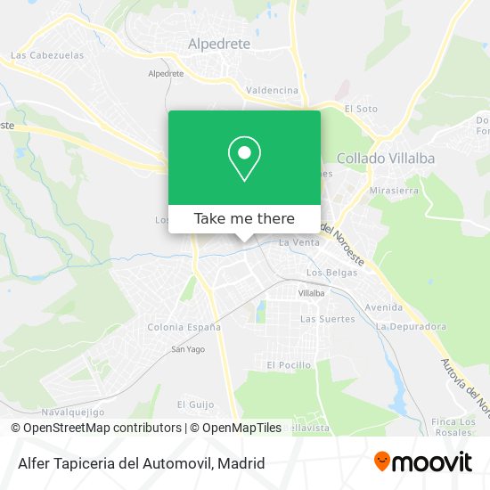 mapa Alfer Tapiceria del Automovil