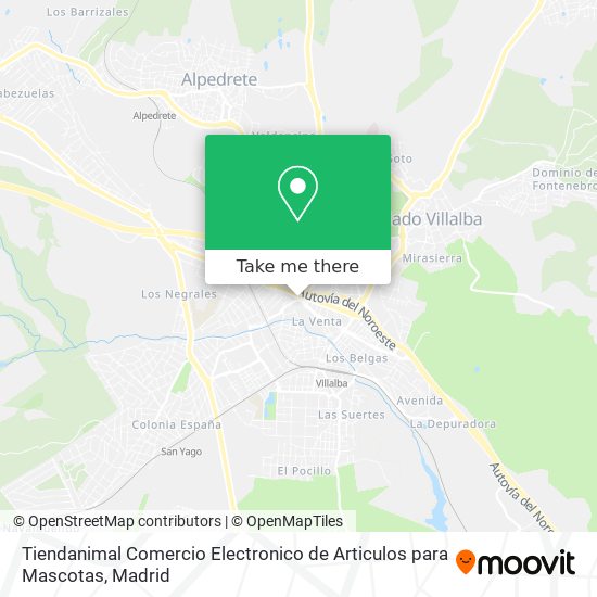 Tiendanimal Comercio Electronico de Articulos para Mascotas map