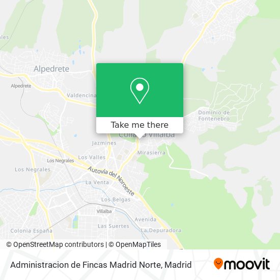 Administracion de Fincas Madrid Norte map