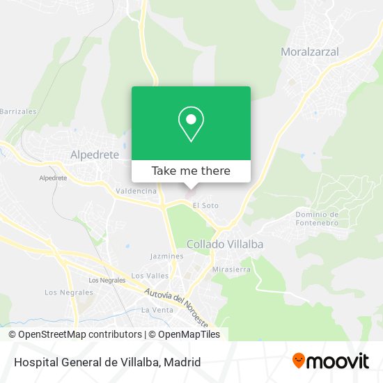 mapa Hospital General de Villalba