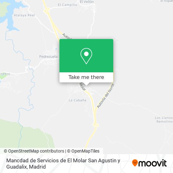 mapa Mancdad de Servicios de El Molar San Agustin y Guadalix