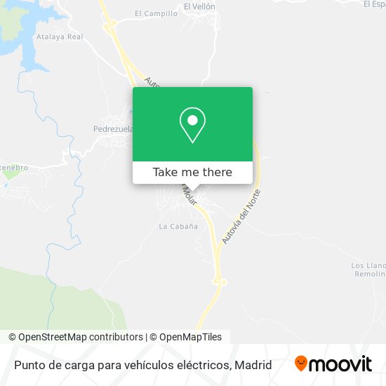 mapa Punto de carga para vehículos eléctricos