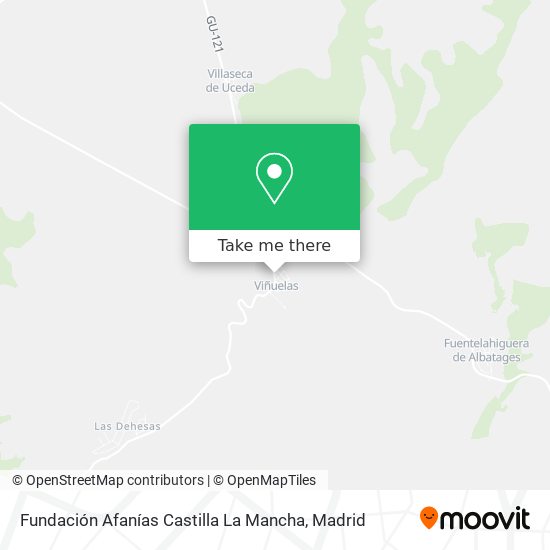 mapa Fundación Afanías Castilla La Mancha