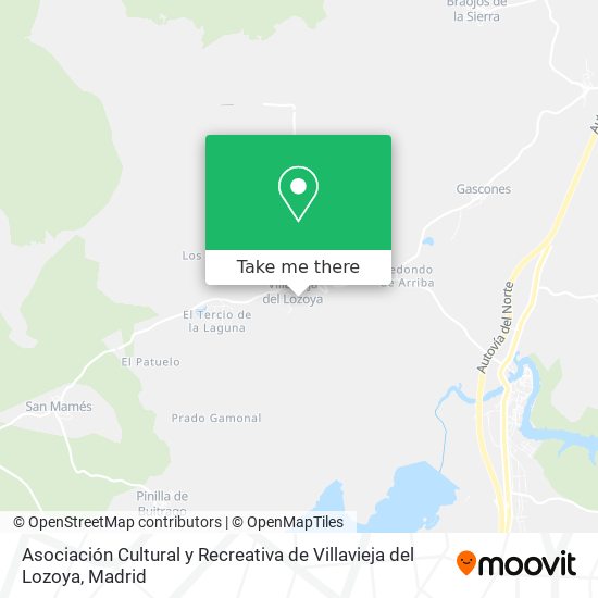 Asociación Cultural y Recreativa de Villavieja del Lozoya map