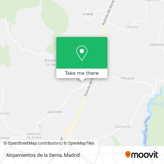 Alojamientos de la Serna map