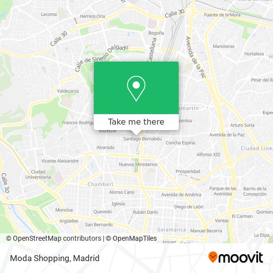 Moda Shopping map