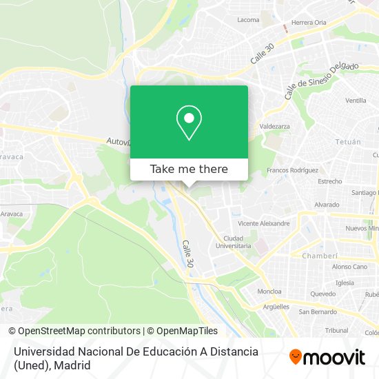 Universidad Nacional De Educación A Distancia (Uned) map