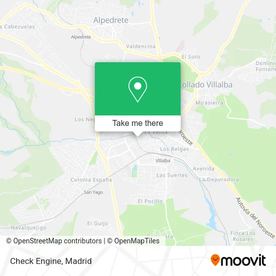 mapa Check Engine