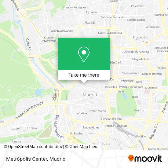 Metrópolis Center map