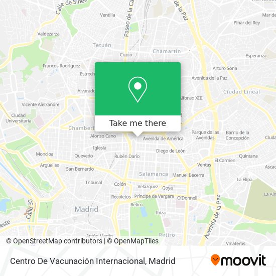 Centro De Vacunación Internacional map