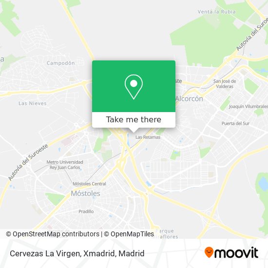 mapa Cervezas La Virgen, Xmadrid