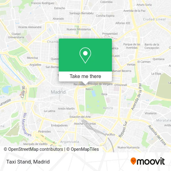 mapa Taxi Stand