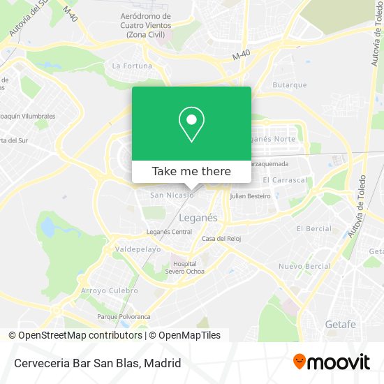 mapa Cerveceria Bar San Blas