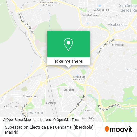 Subestación Eléctrica De Fuencarral (Iberdrola) map