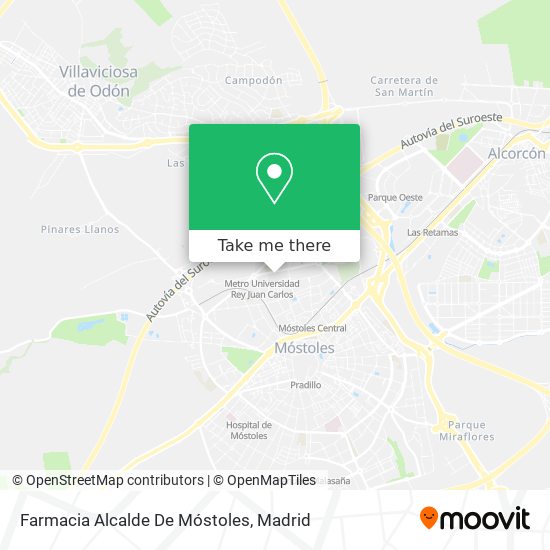 mapa Farmacia Alcalde De Móstoles