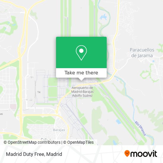 Madrid Duty Free map