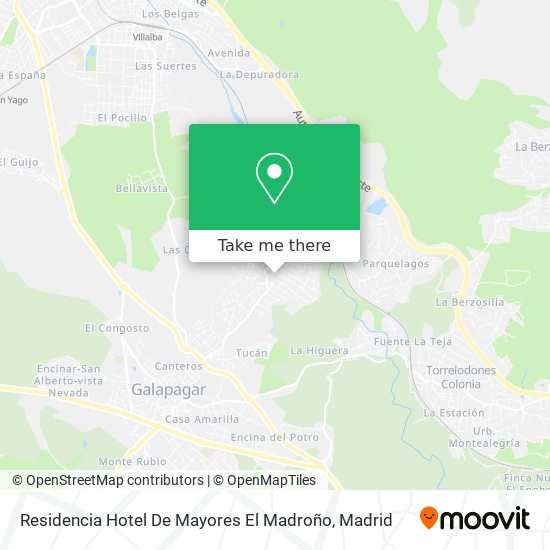 Residencia Hotel De Mayores El Madroño map