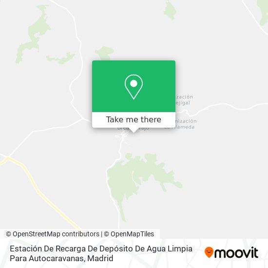 mapa Estación De Recarga De Depósito De Agua Limpia Para Autocaravanas