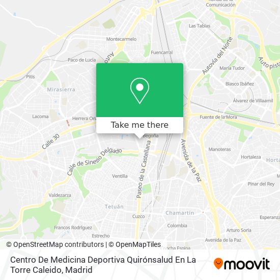 mapa Centro De Medicina Deportiva Quirónsalud En La Torre Caleido