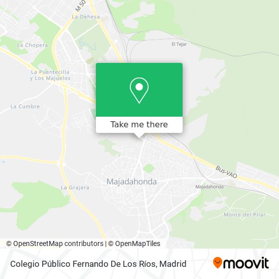 mapa Colegio Público Fernando De Los Ríos